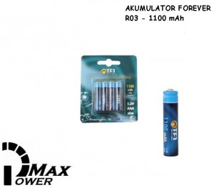 Akumulator Forever R03 1100 mAh5.26