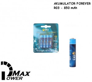 Akumulator Forever R03 850 mAh4.85