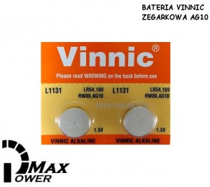 bateria vinnic zegarkowa ag10-0.36