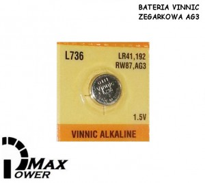 bateria vinnic zegarkowa ag3-0.35